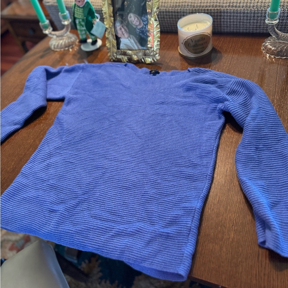 Blue Wool Blend ladies sweater.